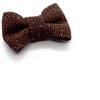 Generic 1 Fiocco stoffa rigida marrone applique tessuto decorazione fiocchetto già pronto applicazione