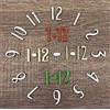 Dondolegno Numeri in legno per orologio fai da te, serie da 1 a 12, set da 15 pezzi di numeri colorati e in vari font in legno per fai da te