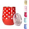 QUY CUP Tazza Termica in Acciaio Inossidabile con Tappo Termico - 300ml - Design Italiano Cup Thermo Heart (Doppia Parete) Mantiene: 6 ore caldo e 12 ore freddo | Ideale per Tisane, Thè, Latte