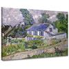 Handmade Case ad Auvers - Tela quadro in canvas con telaio in legno - Vincent Van Gogh - Artyexpress Made in Italy