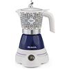 Ariete 1358/1C Moka Aroma Capri, Moka elettrica, 400W, 2/4 tazze, Cordless, Spegnimento automatico, Mantenimento temperatura