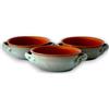 Fratelli Colì Set 3 Terrine in Terracotta Tegami Senza Coperchio Turchese Terre Antiche Zuppiere con manici Colì Maioliche e Terrecotte dal 1650 Turchese 14x14x5 cm
