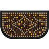 SaRani Zerbino Format Tappeto Mezza Luna da Ingresso in Gomma, Antiscivolo, Resistente, Ecologico (Mosaico rosso)