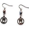 Generic Orecchini boho con perle nere naturali e ciondolo gufo, orecchini boho, Made in Italy, Bijoux da donna, Lavorazione Artigianale