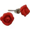 Handmade Generico Orecchini Bottoncino Rose in Argilla Polimerica Fatti a Mano 1 cm Nickel Free