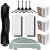 Chuancheng Set di accessori di ricambio per iHome AutoVac Nova Self Empty, per Proscenic M8 Pro Robot Aspirapolvere 1 spazzola principale 3 sacchetti per la polvere 4 spazzole laterali 2 filtri 2 panni per mocio
