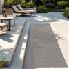 TT Home Tappeto Per Esterni Tappeto Cucina Balcone Terrazza Design Moderno Monocolore, Colore:Grigio, Dimensione:80x150 cm