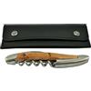 Palatina Werkstatt Forge de Laguiole - Set regalo con cavatappi da sommelier - manico ginepro - acciaio INOX opaco + custodia in pelle nera