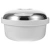 Hemobllo Vaporiera da Cucina Cottura Rapida in Acciaio Inossidabile e Plastico e Vaporiera Pratica Cuociriso per Microonde per Verdure e Panini al Vapore
