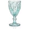 Generico Set 6 bicchieri a calice in vetro colorato modello diamante per acqua, vino, bibita per lavastoviglie (verde)