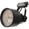 Planetitaly Faretto LED per Binario Monofase E27 Con Lampada PAR30 12W, Angolo 40°, 850 Lumen, Rotazione Orientabile, Alluminio, Bianco, Luce Calda 3000K