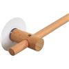 YUNHEST Bastone for tenda in legno massello, senza perforazione, for riporre oggetti, asta in legno for tenda da doccia, tenda for porta, mezza asta for tenda da cucina, diametro asta 18 mm(130cm)