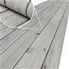 ANRO Tappeto a passatoia per cucina e corridoio, lavabile, facile da pulire, in legno, 500 x 65 cm, colore: grigio