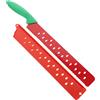 Zerodeko Affetta Melone Coltello da Cucina in Acciaio Inossidabile Rosso | Lama Lunga Pratica, Uso Conveniente, con Custodia Inclusa per Taglio Preciso