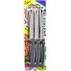 SVANERA - Set di 6 coltelli da Bistecca Lama cm 12 seghettata in Acciaio Inox temperato e Manico in Polipropilene atossico