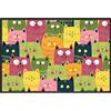Dostear Tappeto da Cucina Lavabile Tappetini da Cucina Antiscivolo e Tappeti Con Retro In Gomma Resistente Lavabile In Lavatrice Gatto giallo-verde 40 X 60cm