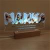 PV Grafik Targa Regalo Festa Della Mamma, Regalo Mamma Personalizzato Con Foto, Idea Regalo Festa Della Mamma E Compleanno, Lampada In Acrilico Trasparente Led (Trasparente Led)