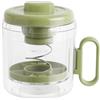 RemixAst Colino per yogurt con coperchio, pressa per tofu e formaggio, strumento da cucina con filtro in tessuto integrato, manico ergonomico, contenitore trasparente, scala 18 x 14 x 14 cm (verde oliva)