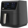 BLACK+DECKER BXAF5500E - Friggitrice ad aria, senza olio, 99% di grassi in meno, 1800W, capacità 5,5L, touch screen, ampia gamma di ricette, 12 programmi, timer fino a 60 min, fino a 200°C