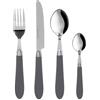 KASANOVA KASANOVA Set 24 posate Smooth grigio in acciaio Tavola
