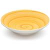 Generico Memento Table Set 6 piatti Fondi 23 cm in ceramica Made in Italy, dipinti a mano (Giallo, Fondi)