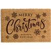 Happenings Zerbino natalizio con immagine divertente in fibra di cocco per ingresso casa, tappetino per porte X-MAS Babbo Natale renne albero di Natale 40 x 60 cm (Merry Christmas)