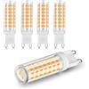 BVCL Lampadina LED G9 4,5 W equivalente a 45 W alogena, 530 lm CRI80+ 230 V senza sfarfallio, non dimmerabile, confezione da 5(Warm white 3000K)
