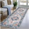 BORKOY Tappeto Corridoio Vintage 2 Metro Passatoia Cucina Antiscivolo Lavabile Tappeto Runner Lungo per Ingresso Interno Stile Retrò Morbido Tappeto Pelo Corto per Lavanderia 60x200cm