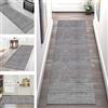 SGLGSTORE Tappeto da Cucina Antiscivolo, Tappeto passatoia Lavabile Grigio 60X500CM Tappeto Runner Lungo per Ingresso Corridoio Soggiorno Camera da Letto Tappetino da Cucina, Tappeti Runner Moderno Astratto