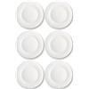 Acan Tradineur Elba - Set di 6 piatti piani, diametro 25 cm, vetro opale, lavabili in lavastoviglie e microonde, ideali per la casa, la cucina e l'albergo
