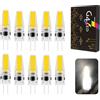 BVCL G4 lampadine LED, 3W G4 lampadine a LED, Bianco naturale 4000K 270LM, sostituzione per 30w alogena, AC/DC 12V-24V, senza sfarfallio dimmerabile, 10pcs