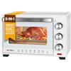 WOLTU Fornetto Elettrico con Capacità di 28L, Mini Forno da 1600W, Temperatura 100-230°C, Timer 0-60min, 3 Modalità di Cottura, con Doppio Vetro, Accessori Inclusi, Bianco
