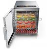 Arendo - Essiccatore alimentare con regolatore di temperatura - 8 vassoi - Timer - Display a LED con funzione touch - Per carne, pesce, frutta, verdura - Senza BPA - Acciaio inox - Acciaio inox