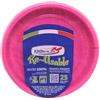 TEKHOME PIATTI PLASTICA 22cm Piatti plastica colorati lavabili e riutilizzabili Rotondi per Compleanno,Festa, Matrimonio (FUCSIA, 100pz)