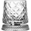 Generico Bicchiere Da Whisky Girevole - Tazze Da Bere Vecchio Stile Con Sottobicchiere | Bicchiere Da Whisky Girevole A 360 Gradi Con Base | Elegante Tazze In Cris-tallo Per Uomo, Papà, Marito (B)