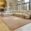 SIMPEX Tappeto Beige 200x280 cm Tappeto a Pelo Corto Lavabile, Antiscivolo e Morbido, Design Monocromatico Moderno per Soggiorno, Camera da Letto, Cucina e Cameretta