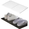 Getdoublerich Scarpiera per ingresso, mobile in acciaio inox scarpiera con ruote, scarpiera salvaspazio piccola, 41 × 31 cm (bianco)