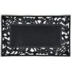 Casa Service IRON Zerbino Gomma 45x75 cm per Ingresso, da Esterno, Stile Ferro battuto, Decorato, Resistente, Antiscivolo, Drenante (Rectangular Full)