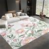 Generico Tappeto da Soggiorno Moderno 160x230 cm Farfalla Fiore Di Peonia Tappeti di Zona Lavabile Antiscivolo Morbido, Tappeto Pelo Corto per Camera da Letto, Cucina, Cameretta dei Bambini, Ufficio