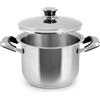 Inoxpran Pentola Classic in Acciaio Inox, 2 Manici, 22x15cm, Con Coperchio