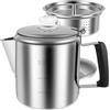 GWCYMYD Percolatore caffettiera in acciaio inox, 6 tazze, con manico pieghevole, portatile, per viaggi, campeggio, attività all'aperto