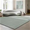 the carpet Relax Tappeto moderno a pelo corto, soggiorno, fondo antiscivolo, lavabile fino a 30 gradi, morbidissimo, aspetto pelliccia, Verde, 240 x 240 cm