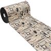 emmevi Tappeto Cucina Assorbente Bordato Antiscivolo Frutta e Verdura Passatoia Lavabile 52x280 Cm Nero