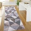 Paco Home Tappeto Salotto Pelo Corto Stile Vintage Astratto Design Moderno Geometrico Motivo Diamante, Dimensione:80x150 cm, Colore:Beige