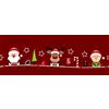 TAPPETIK Tappeto natalizio, Passatoia in Stampa Digitale NATALE Alta qualità, Ampia Gamma di Colori e Disegni (Serie Digit NATALE) - Disegno Natale Gnomi vari (Natale 126, 52x140 cm)