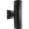 Planetitaly Applique doppia lampada faretto GU10 esterno IP44 IP65 alluminio led 230V luce muro