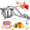 GHKLNY Spremiagrumi in acciaio inox, pressa manuale, robusto spremiagrumi manuale, pressa per limone, melograno, arancia, utensile da cucina (19,8 x 8,5 cm)