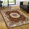 Pierre Tappeti Coppia Tappeti AUBUSSON MARRONE in ciniglia multiuso lavabili antiscivolo cm.65x110 (Set 2 pezzi)