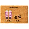 NANNUK Baby creations Zerbino personalizzato per l'ingresso di casa | Personalizza il tuo zerbino con il tuo cane o gatto | 70 x 40 cm | Perfetto come regalo | zerbini originali e divertenti in 100% fibra di cocco | 1 + 1