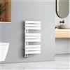 EMKE Scaldasalviette ad Acqua Calda, 762x400 mm, Termoarredo da Parete, Bianco, 342W, Porta Salviette Riscaldato, Facile Installazione, Design Moderno
